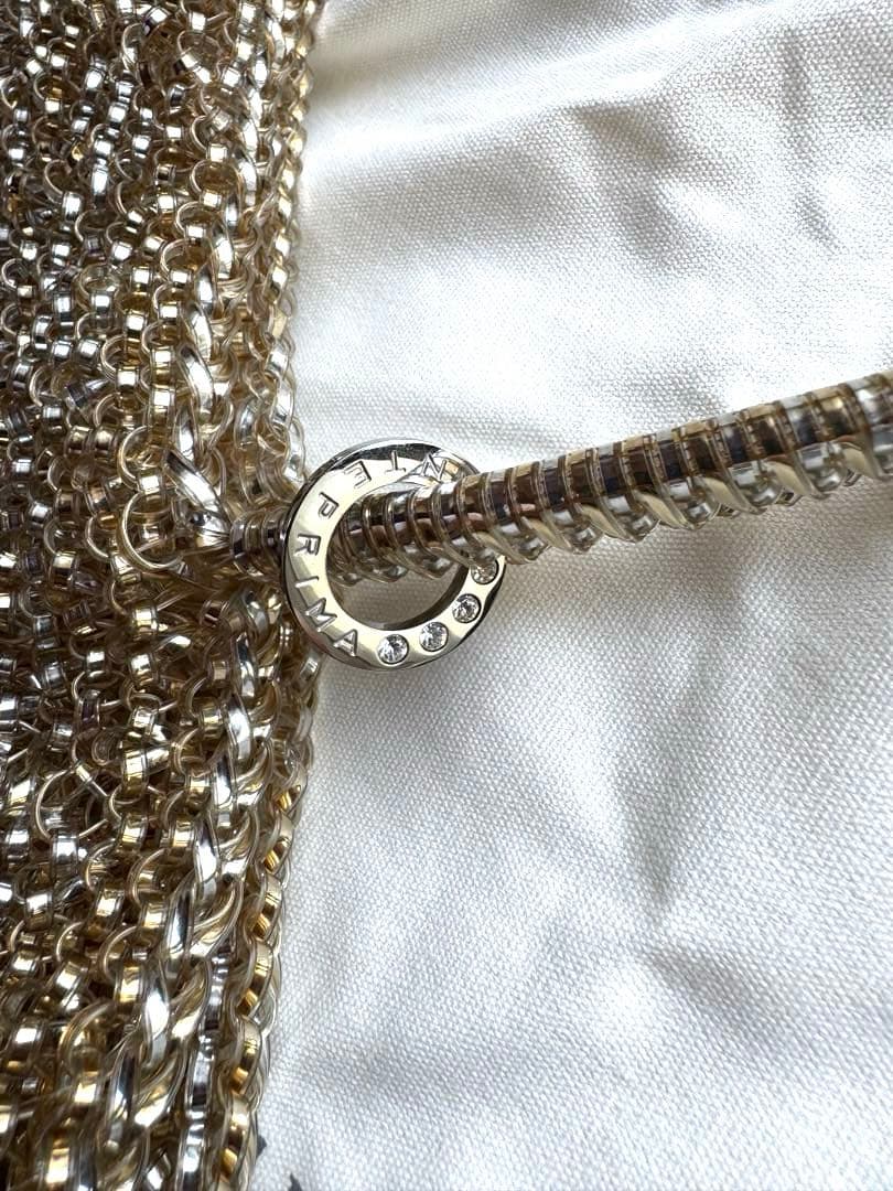 アンテプリマワイヤーバッグスタンダード スクエア ラージ シルバーゴールド