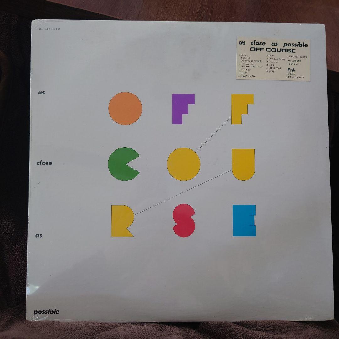 OFF COURSE as close as possible　非売品　レコード