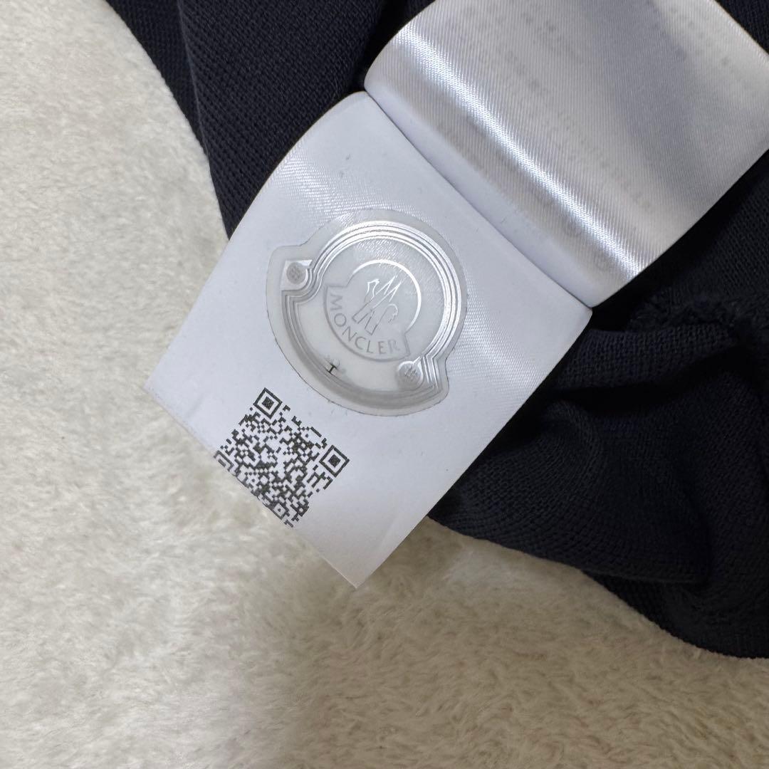 人気☆ MONCLER モンクレール ポロシャツ　ブラック　ロゴ　ワッペン　XL