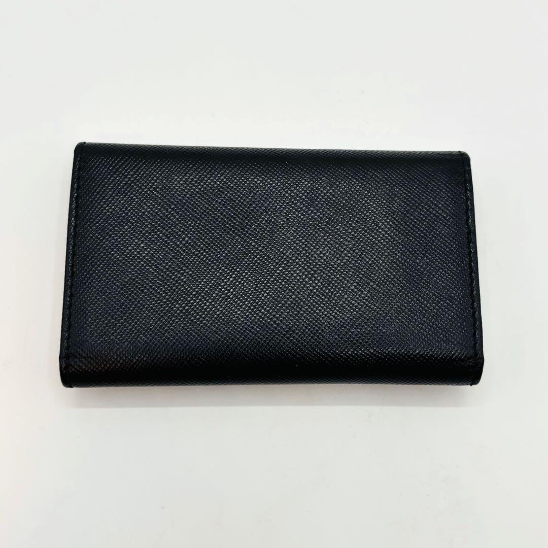 【美品】プラダ 6連キーケース レザー ゴールドロゴ ゴールド金具 ブラック