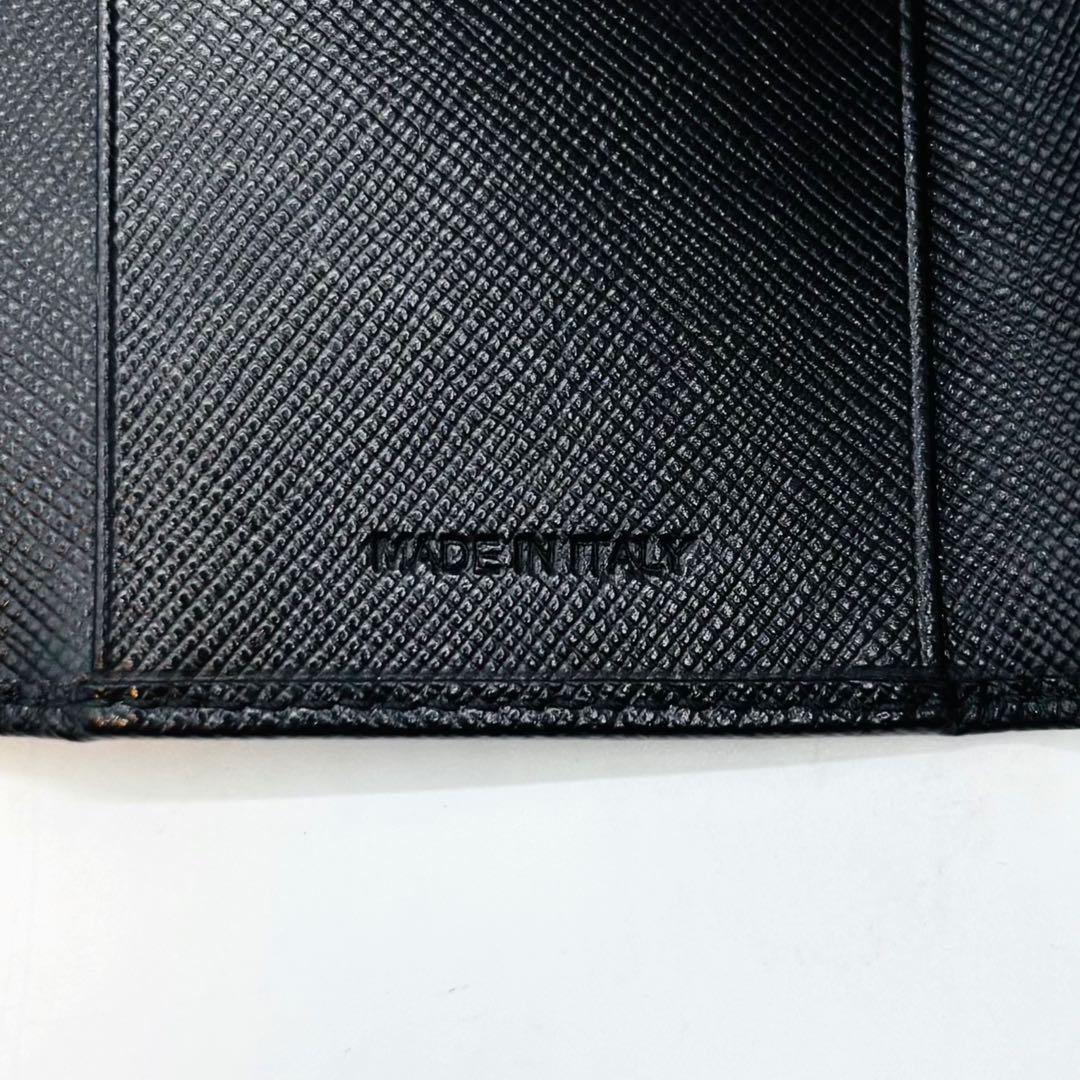 【美品】プラダ 6連キーケース レザー ゴールドロゴ ゴールド金具 ブラック