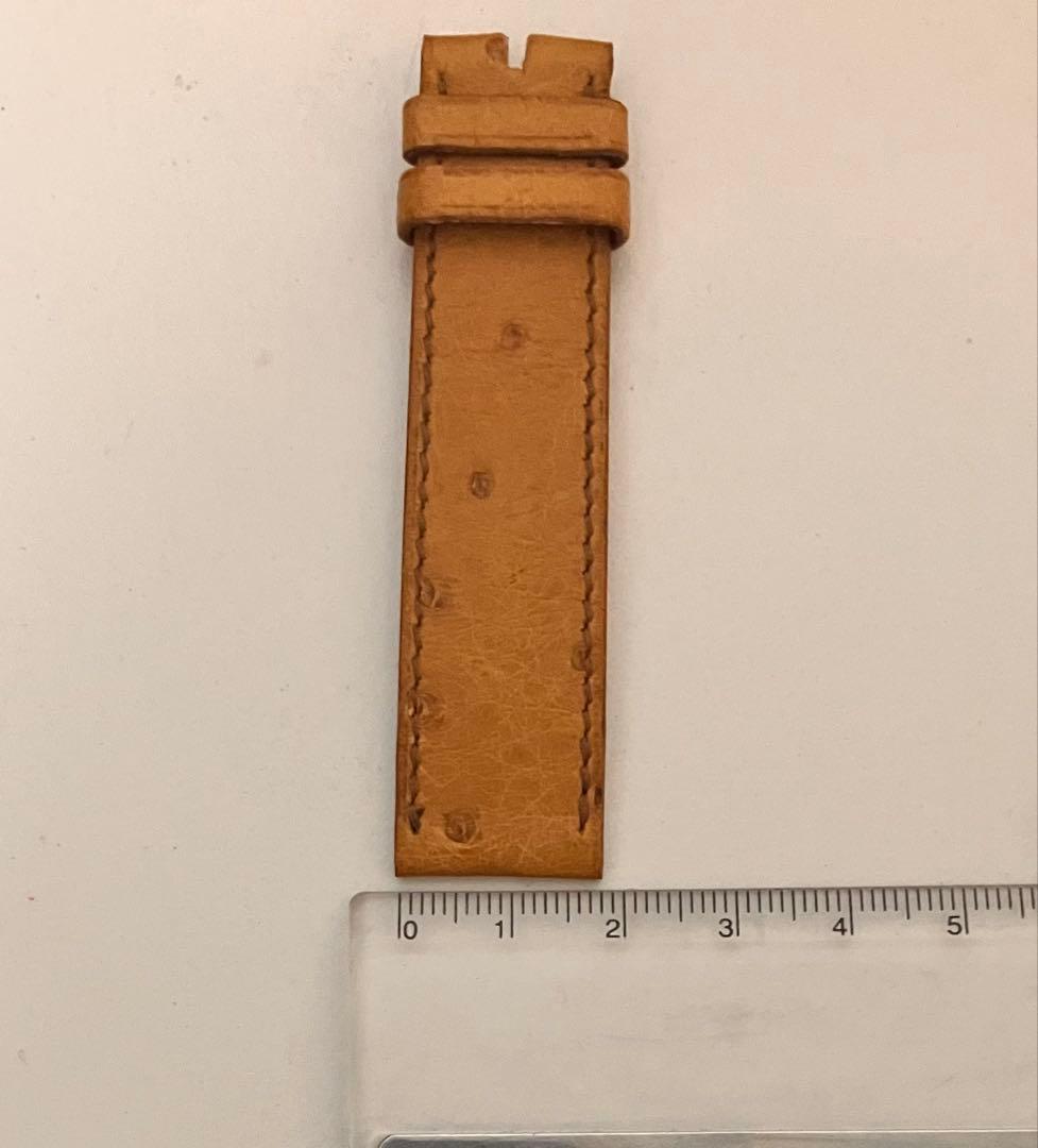 HERMES オーストリッチ　レザーベルト ベージュ