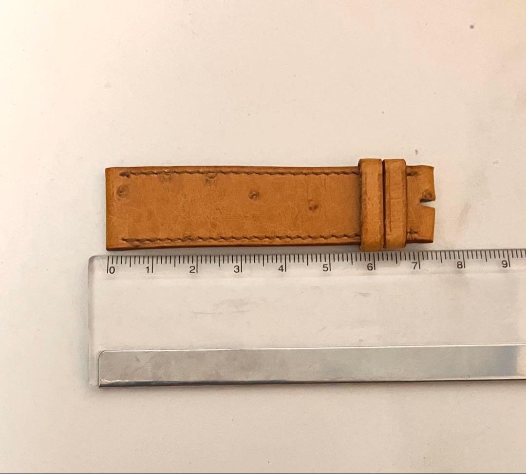 HERMES オーストリッチ　レザーベルト ベージュ