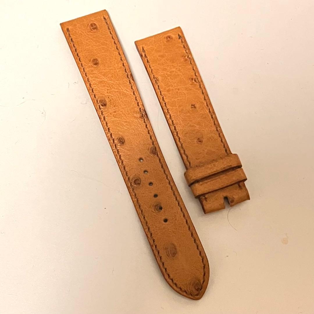 HERMES オーストリッチ　レザーベルト ベージュ