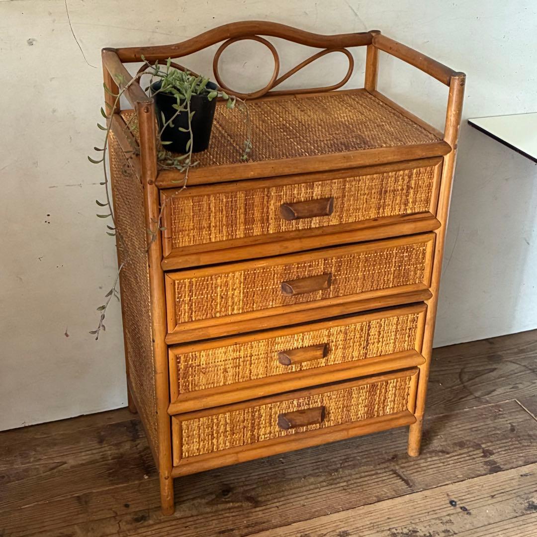 ヴィンテージラタン チェスト 引き出し 収納