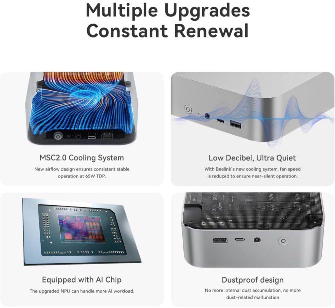Beelink SER8 ミニPC AMD Ryzen 7 8845HS