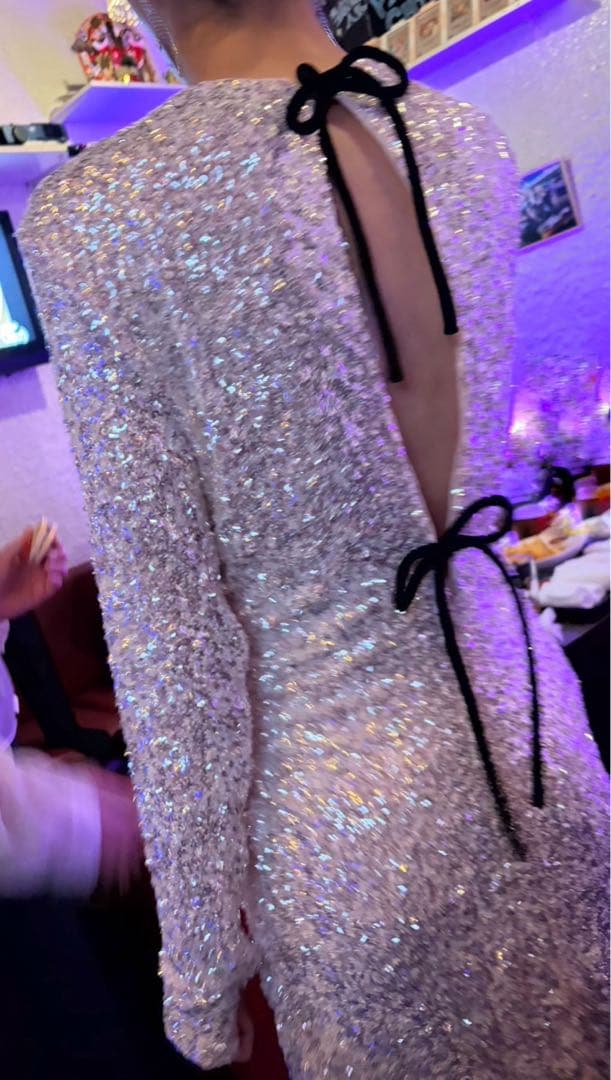 GANNI スパンコールドレス　二次会