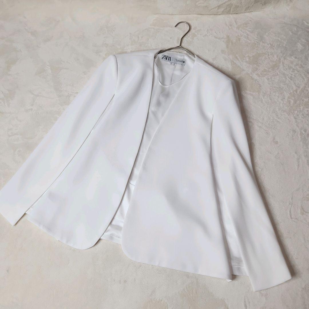 ✨完売品✨ZARA ザラ ケープジャケット ノーカラージャケット Mサイズ 人気