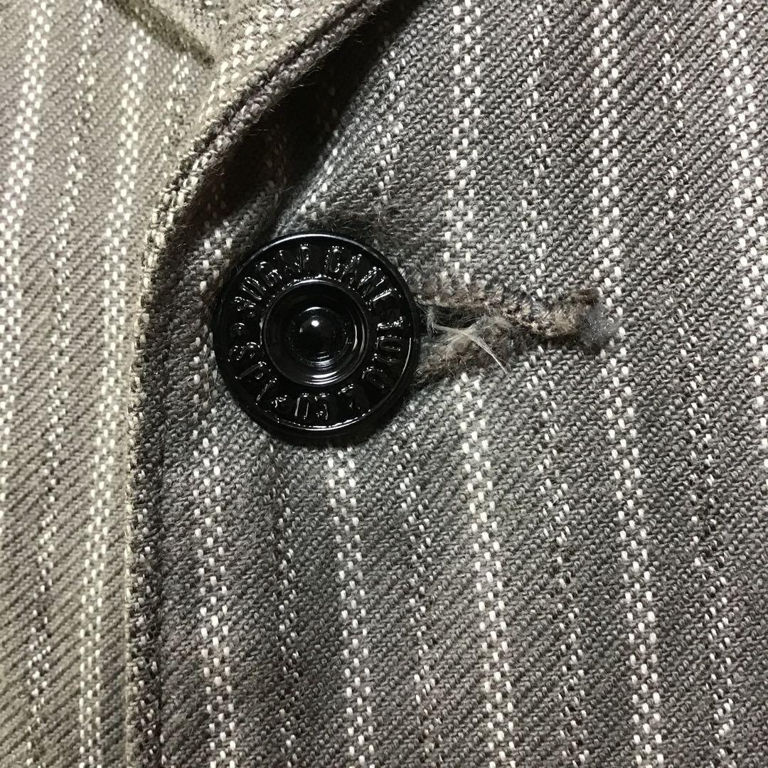 シュガーケーン　フィクションロマンス　ストライプ　カバーオール　３８　グレー