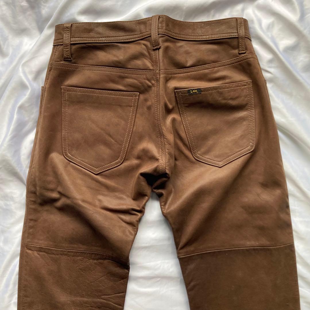 Lee Riders レザーパンツ ブラウン 30