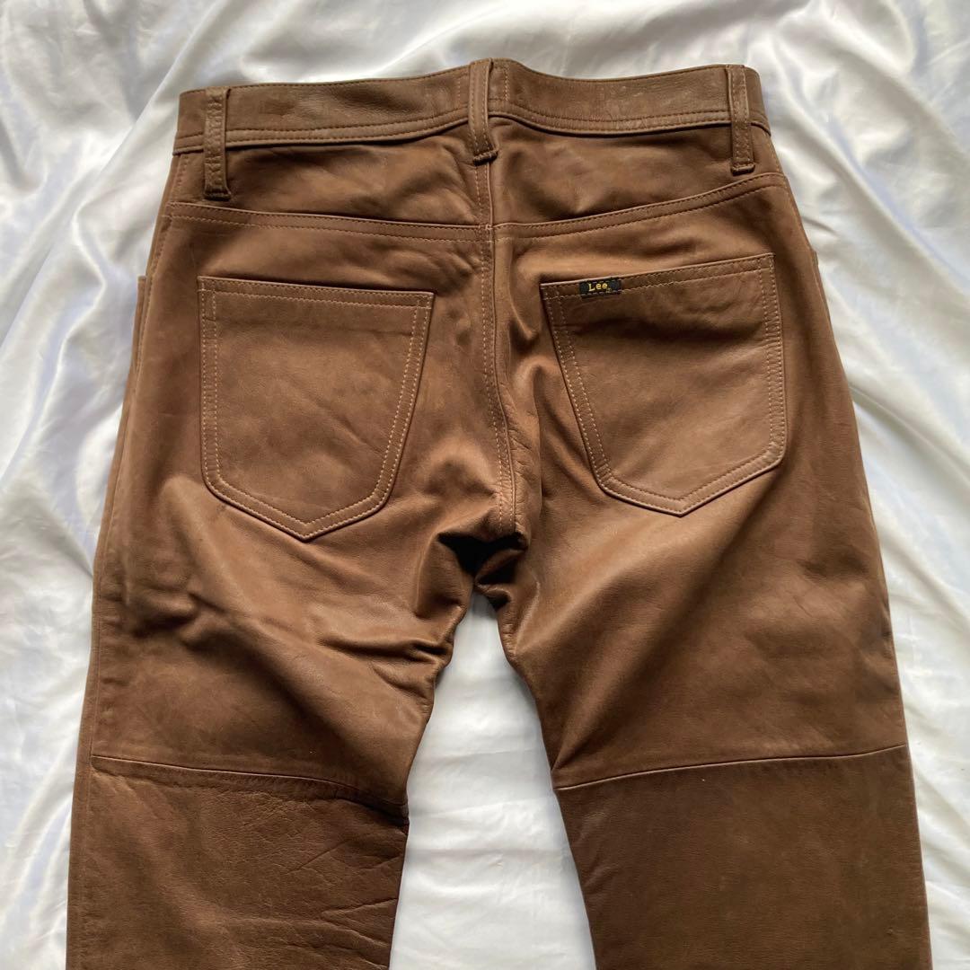 Lee Riders レザーパンツ ブラウン 30