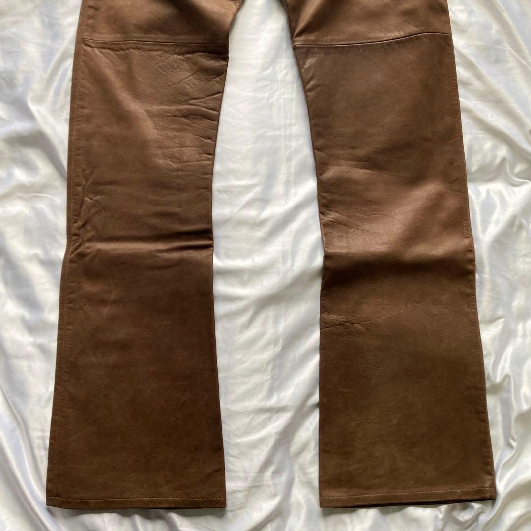 Lee Riders レザーパンツ ブラウン 30