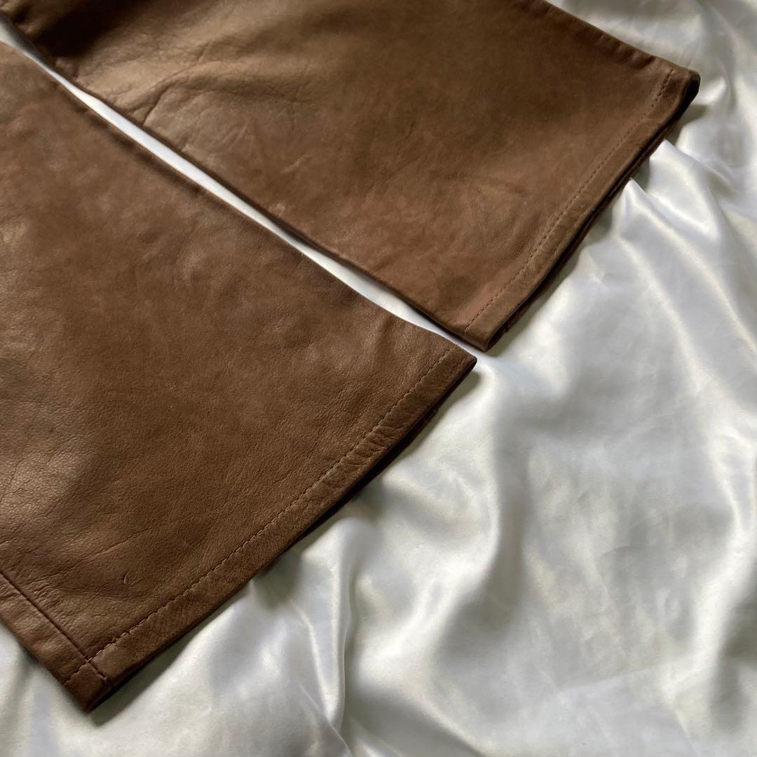 Lee Riders レザーパンツ ブラウン 30