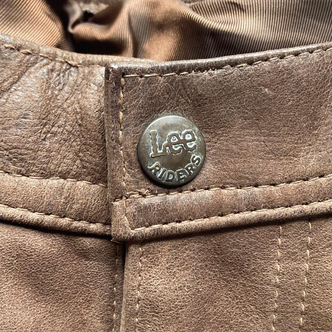 Lee Riders レザーパンツ ブラウン 30