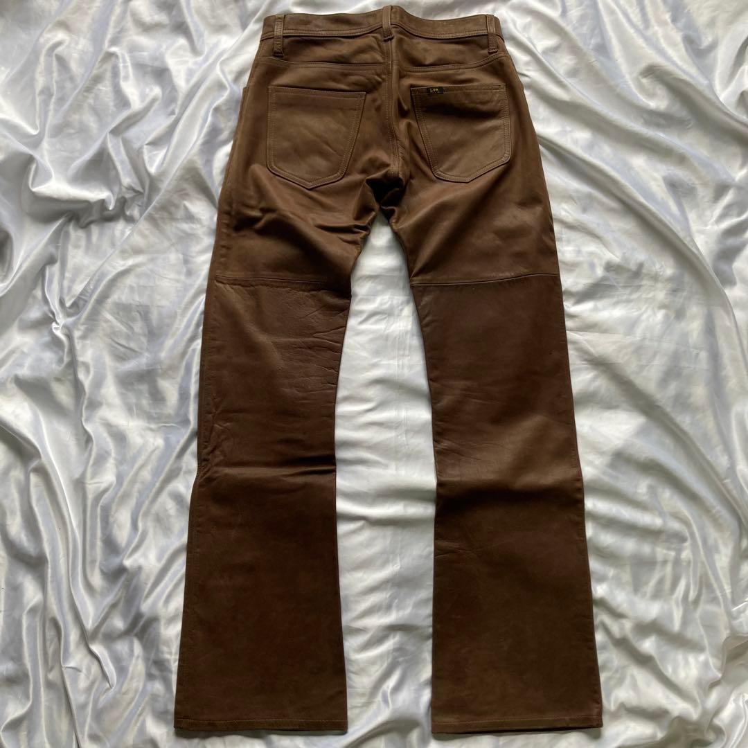 Lee Riders レザーパンツ ブラウン 30