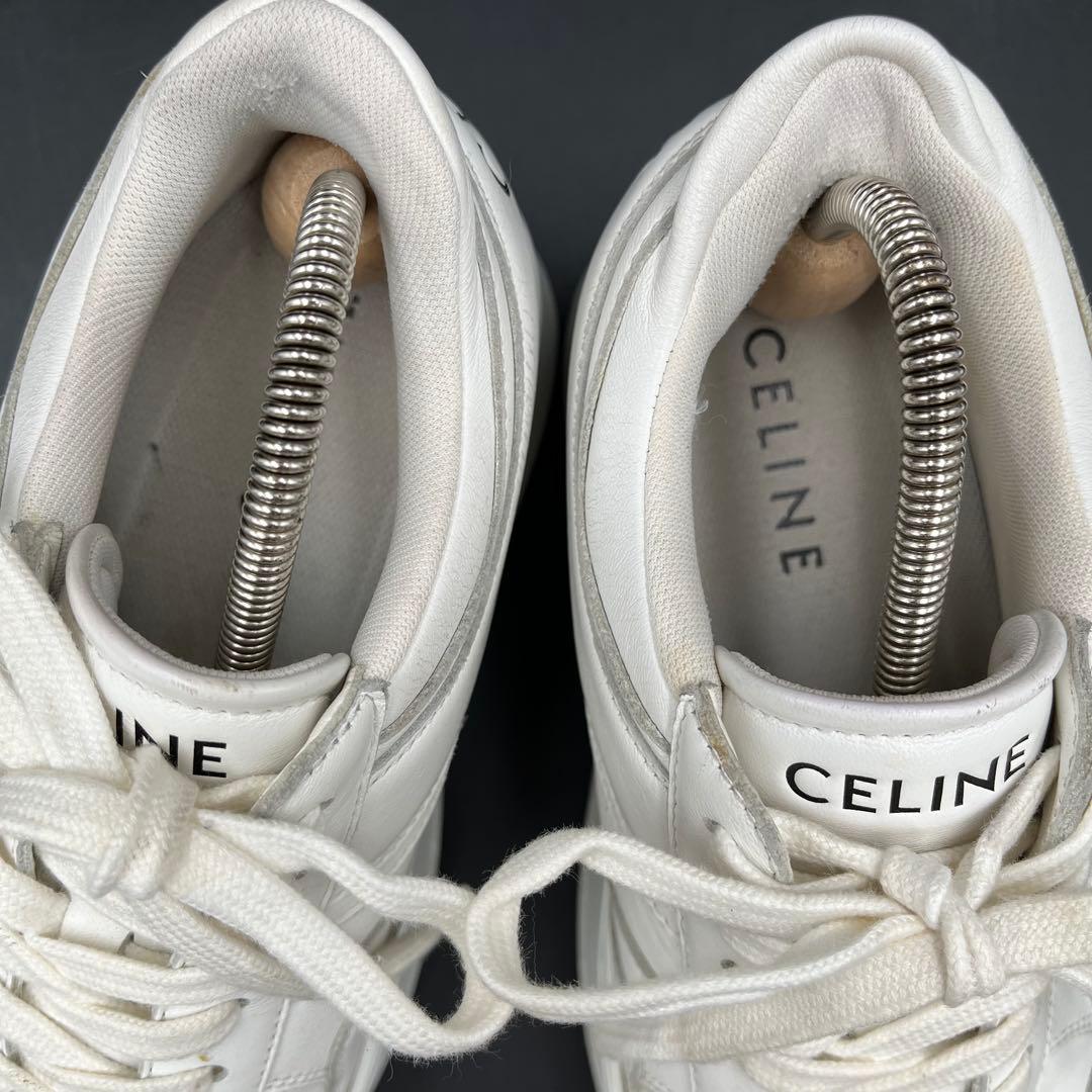 美品✨ セリーヌ ブロックスニーカー 厚底 白 レディース スニーカー