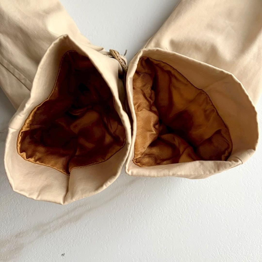 人気◆バーバリー ベルト付き トレンチ コート ベージュ チェック M