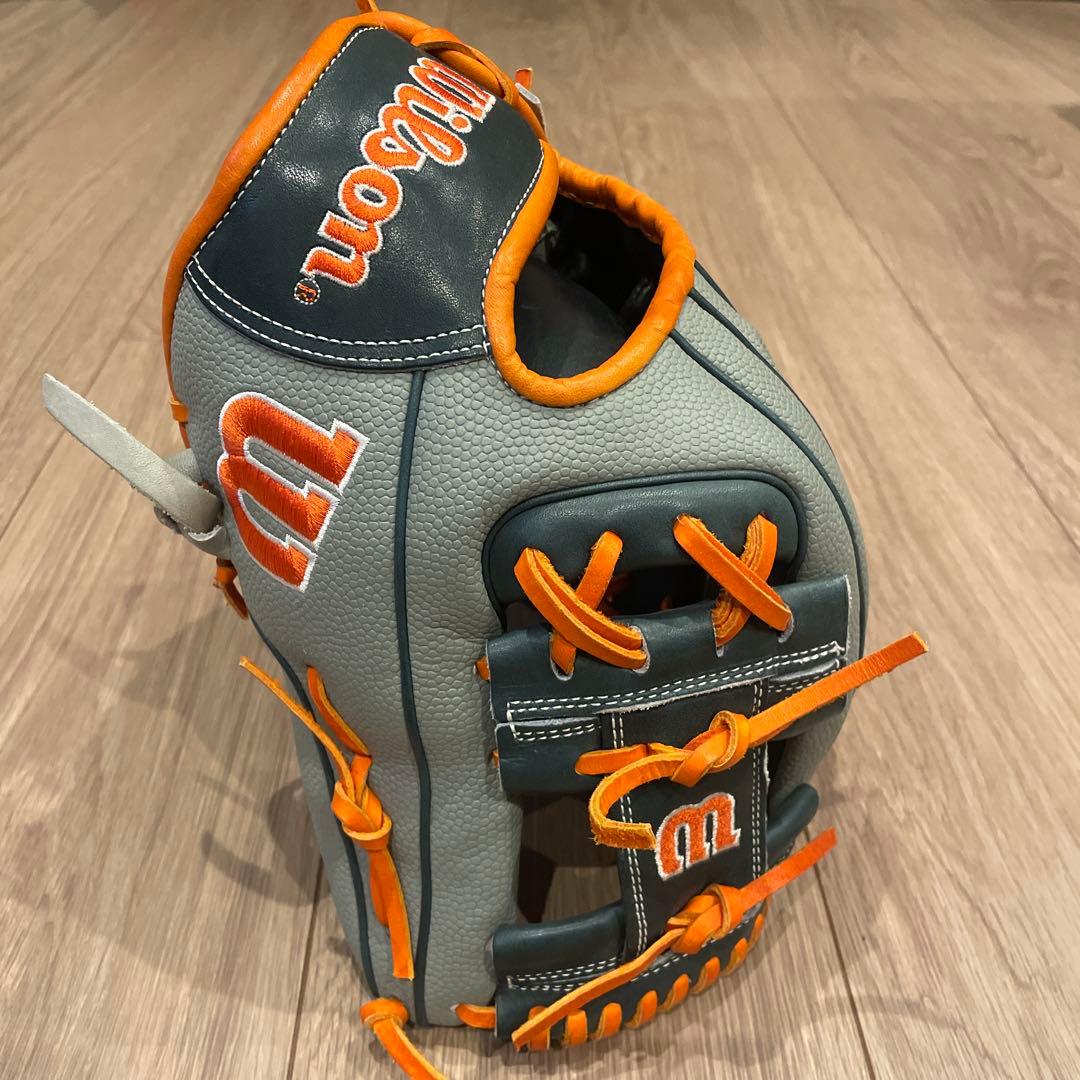 Wilson 軟式グローブ グレー/オレンジ