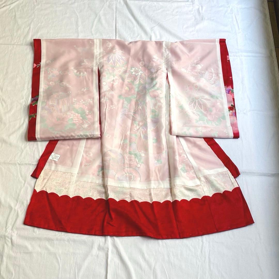 【15%値下げ！７月７日午前零時まで】お宮参り初着女の子　長襦袢付き　赤　未使用