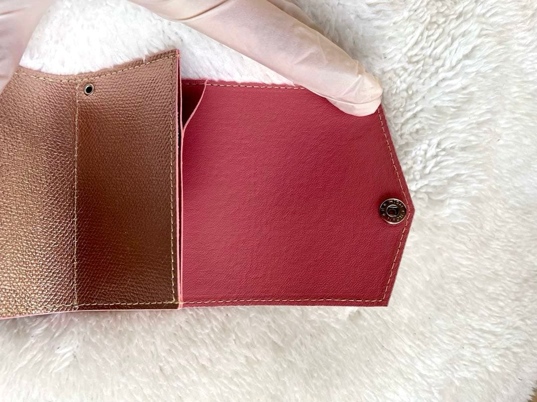 S-1【新品•未使用•箱つき】アブラサス小さな財布 プラム シャンパンピンク