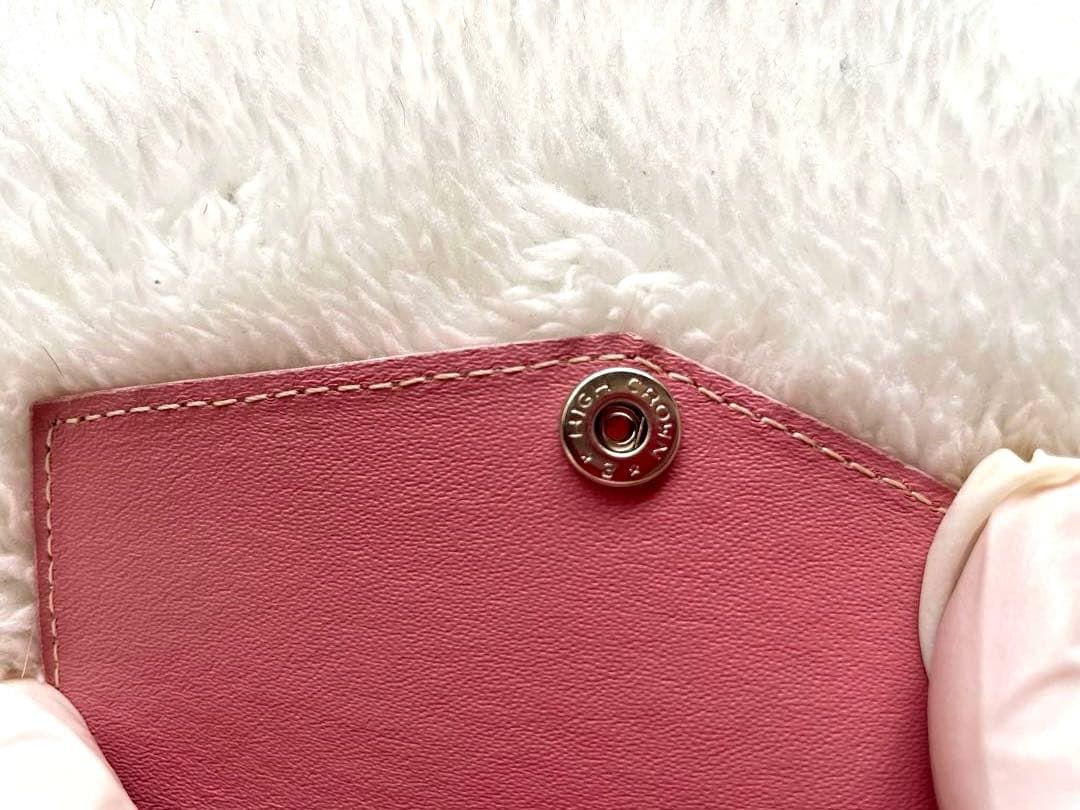 S-1【新品•未使用•箱つき】アブラサス小さな財布 プラム シャンパンピンク