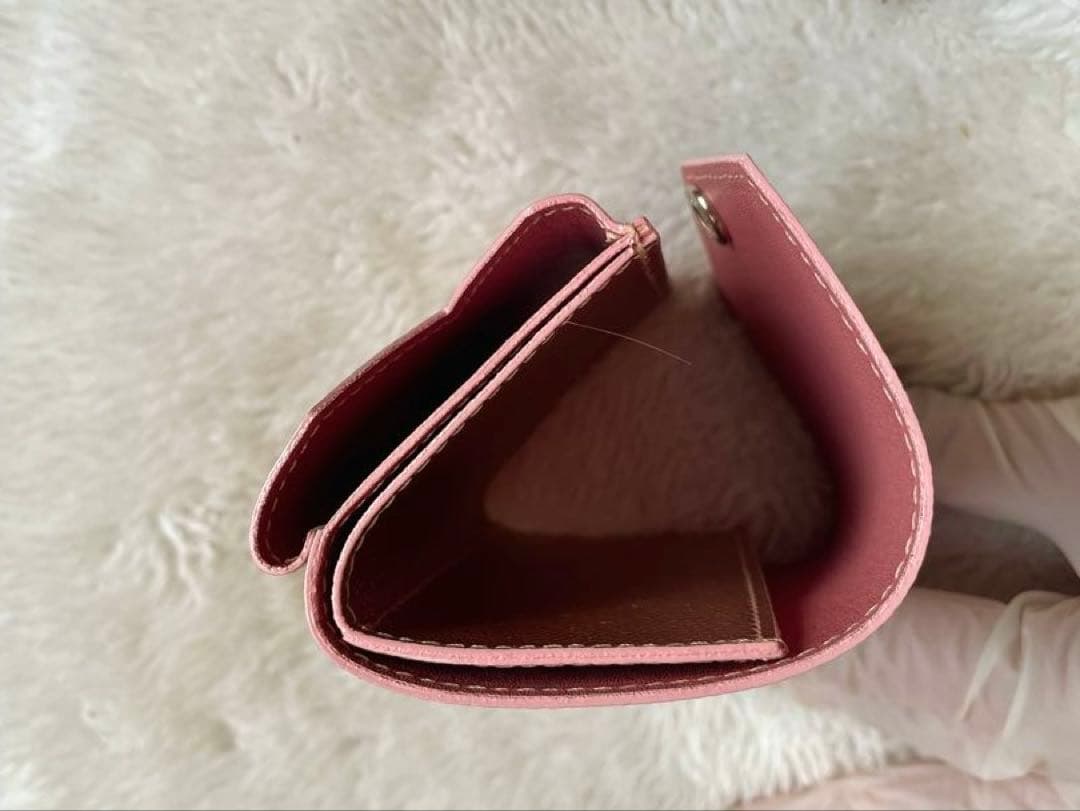 S-1【新品•未使用•箱つき】アブラサス小さな財布 プラム シャンパンピンク