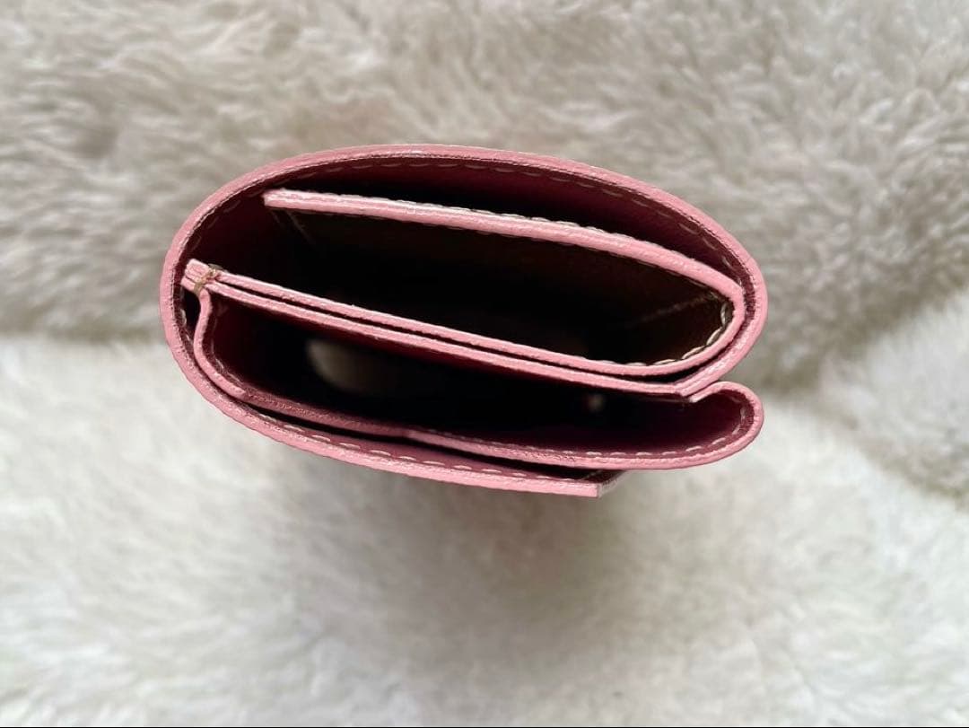 S-1【新品•未使用•箱つき】アブラサス小さな財布 プラム シャンパンピンク