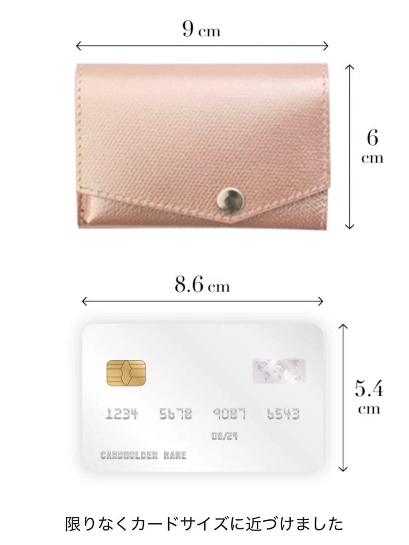 S-1【新品•未使用•箱つき】アブラサス小さな財布 プラム シャンパンピンク