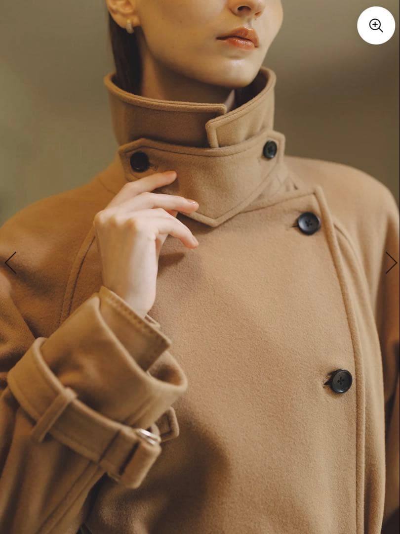 【新品】ánuans ウールトレンチコート　キャメルM