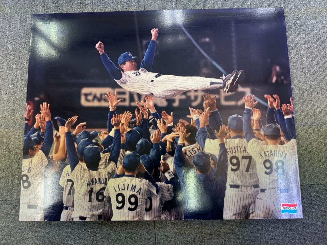 1998年横浜ベイスターズ優勝記念写真パネル【胴上げ】