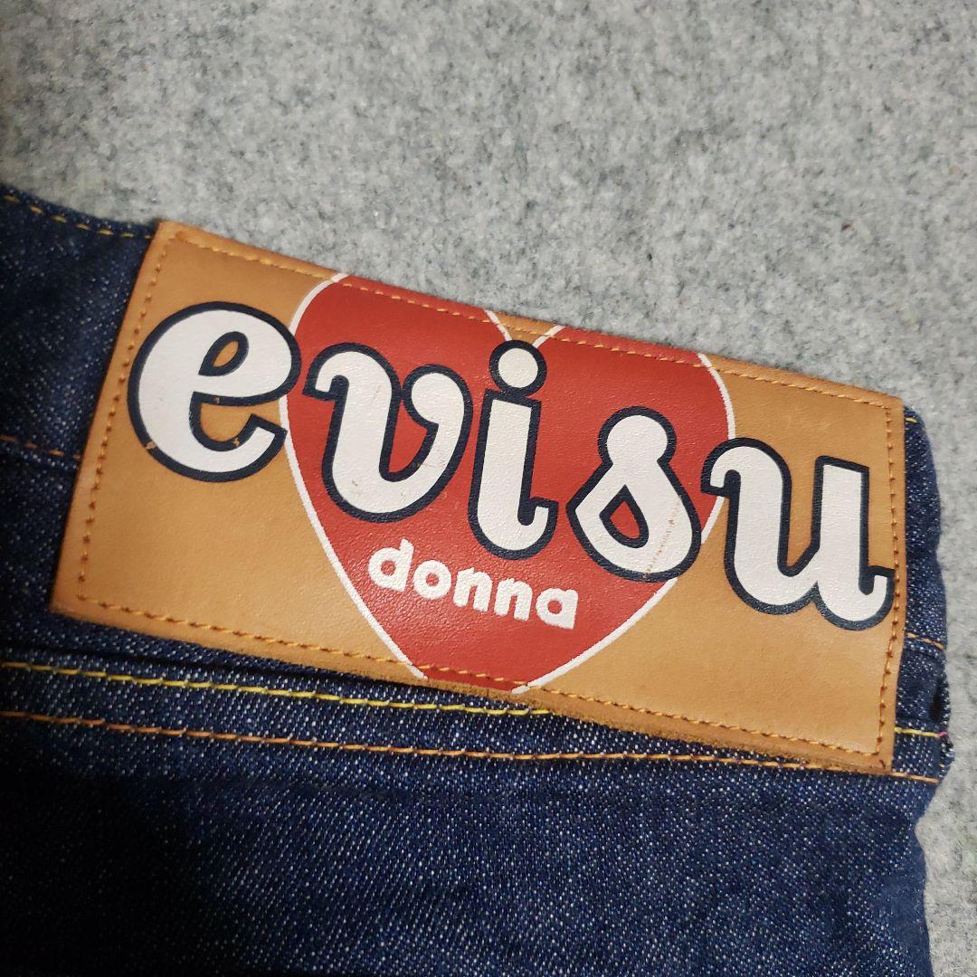 ★EVISU ◆ ローライズ ピンクカモメ ストレッチ セクシー ショートデニム