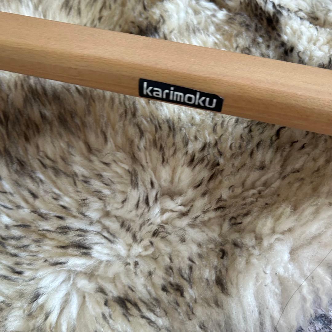 【送料込み/清掃済み】カリモク家具 キッズチェア 天然木 フローラルブルー