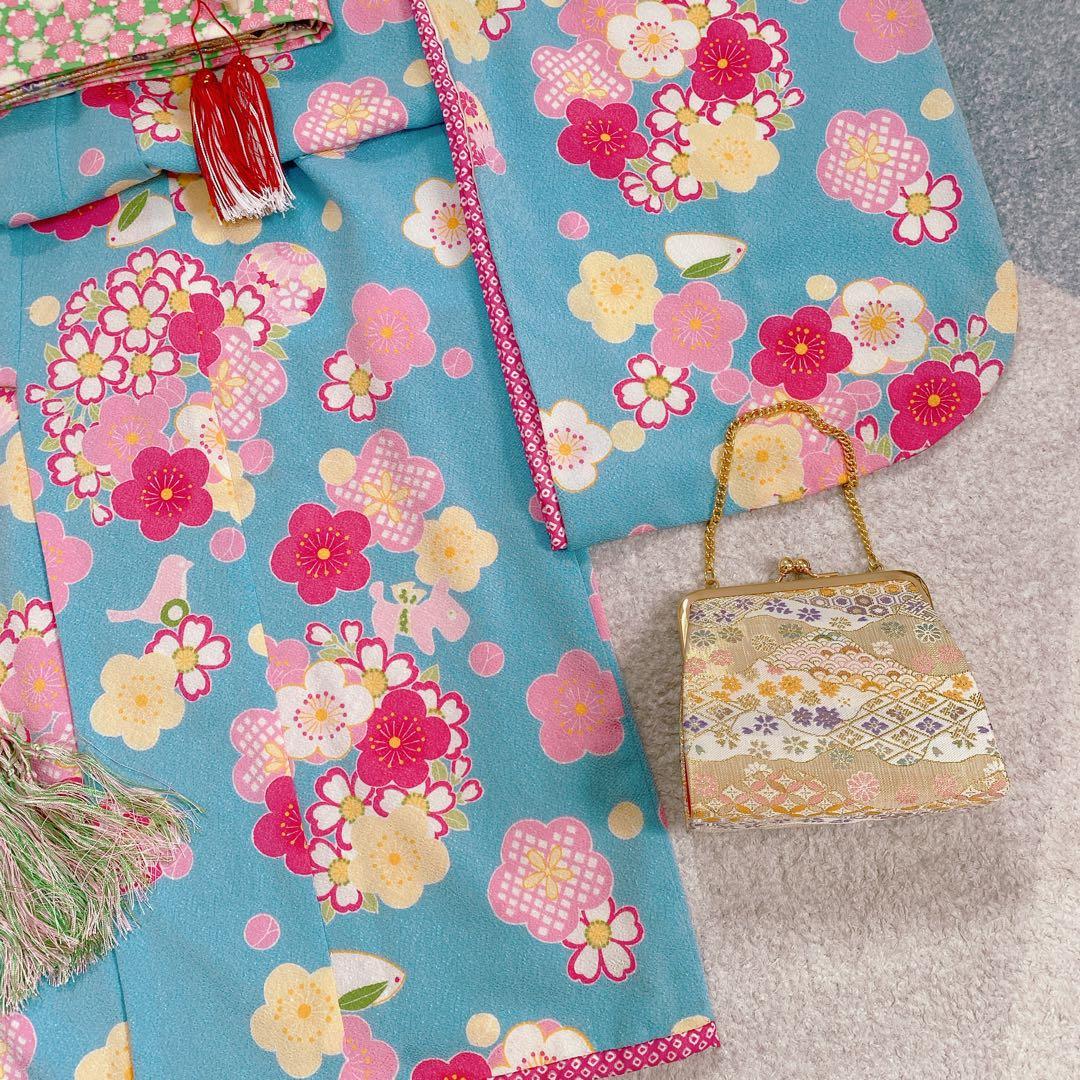 七五三 7歳 JAPAN STYLE 着物 作り帯 小物 セット 水色 ブランド