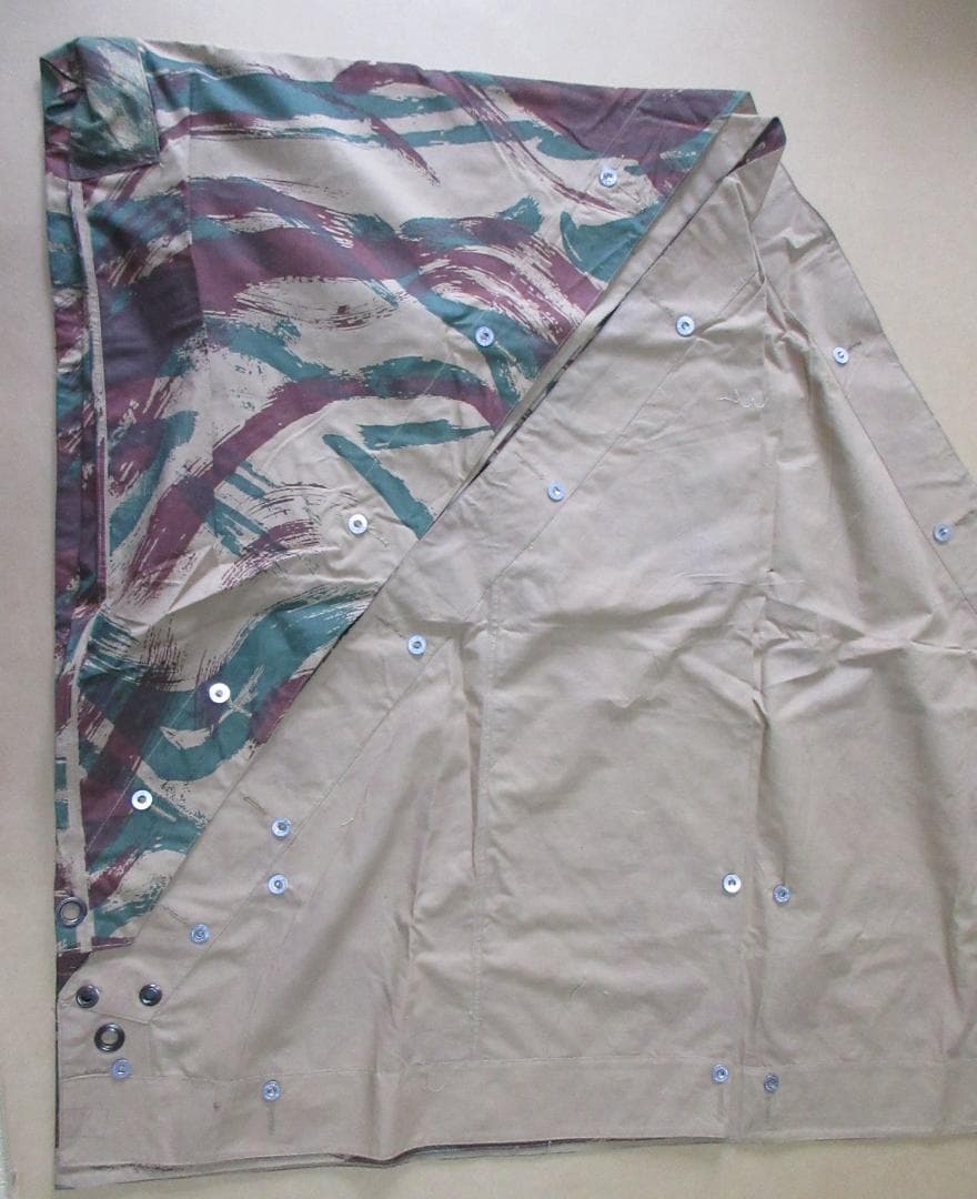 フランス軍リザード迷彩ポンチョ／シェルターハーフ（個人用天幕）