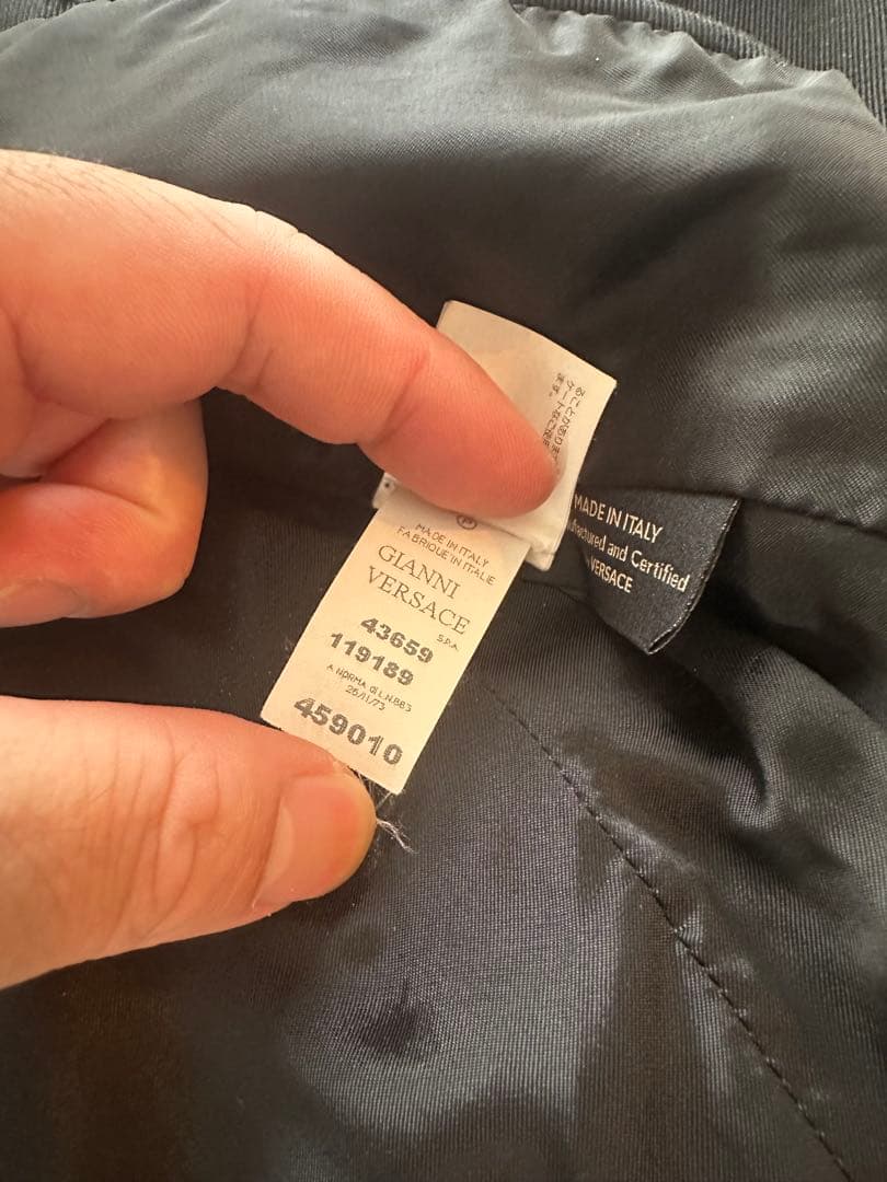 VERSACE 黒 テーラードジャケット 38