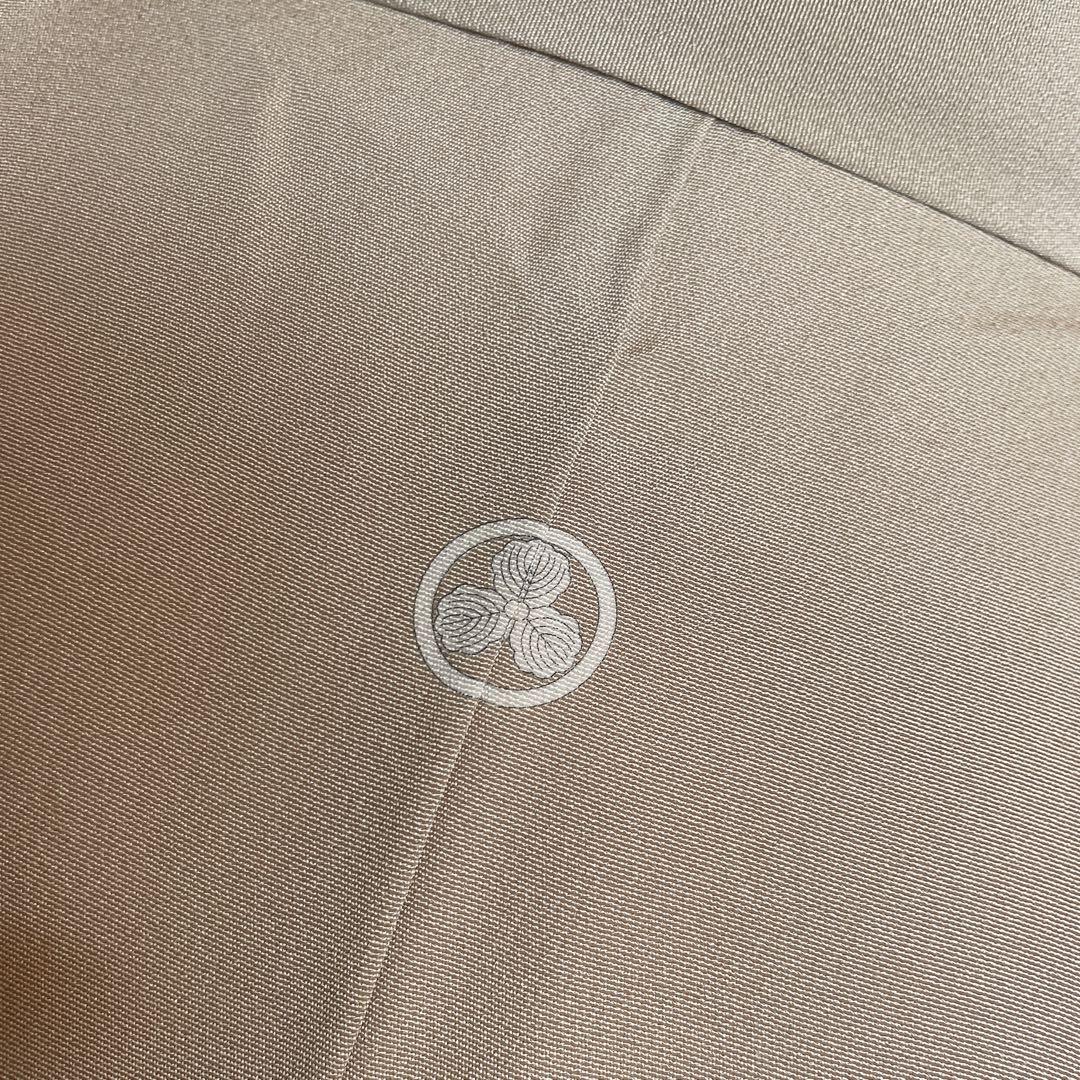 色留袖　フルセット　稲穂　鳥　丸に三つ柏　金駒　金彩　五つ紋　比翼仕立て　L3