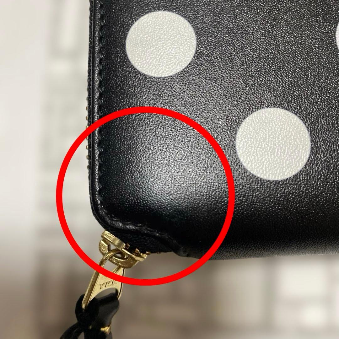 未使用　訳あり品　コムデギャルソン　折財布　ポルカドット