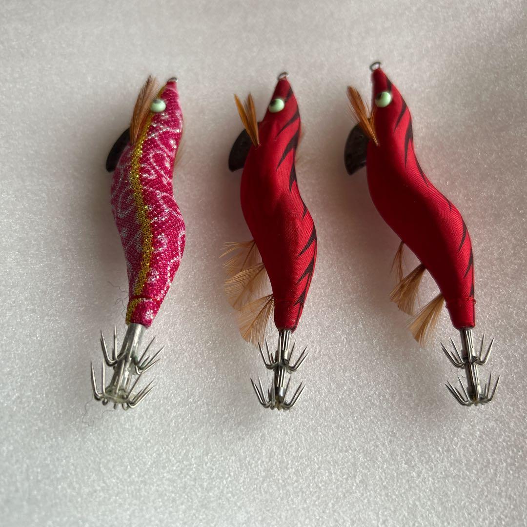 希少　餌木猿3.0 クレナイ/ネイチャー斉藤からくさピンク　美品