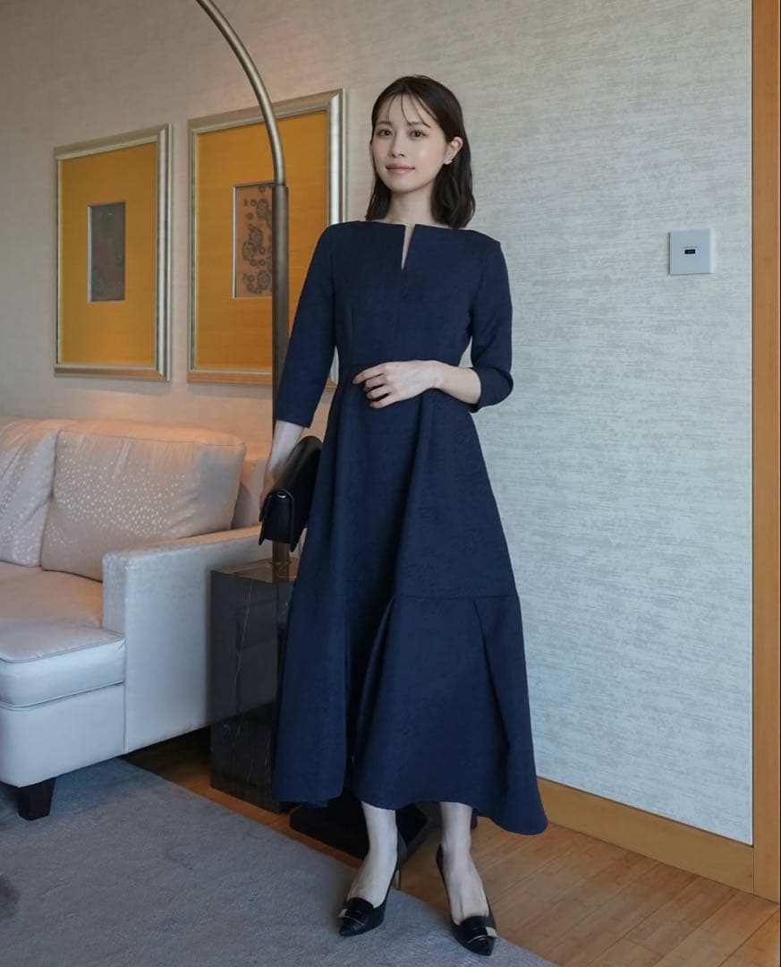 【laubeblanc】Keyneck Jacquard Dress