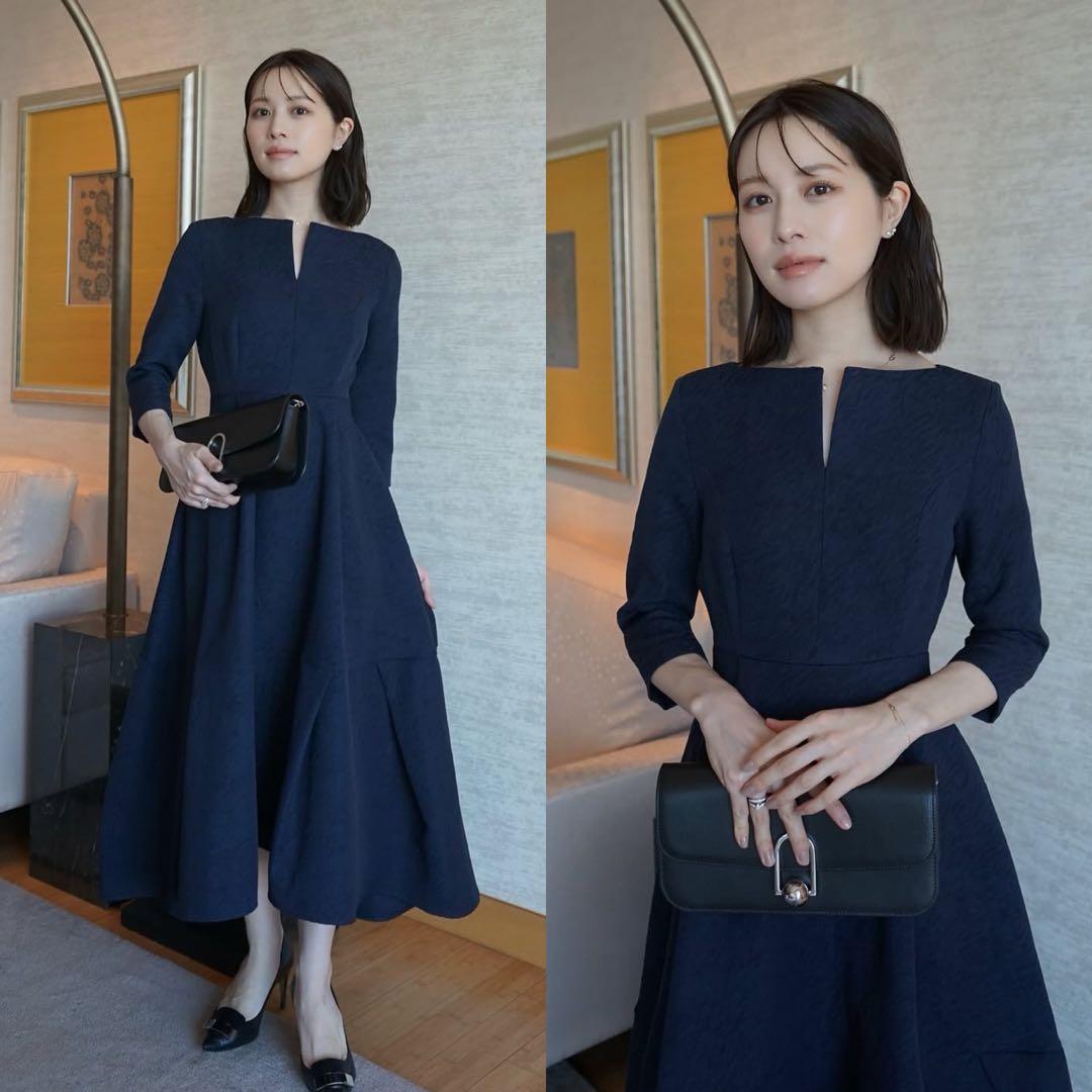 【laubeblanc】Keyneck Jacquard Dress