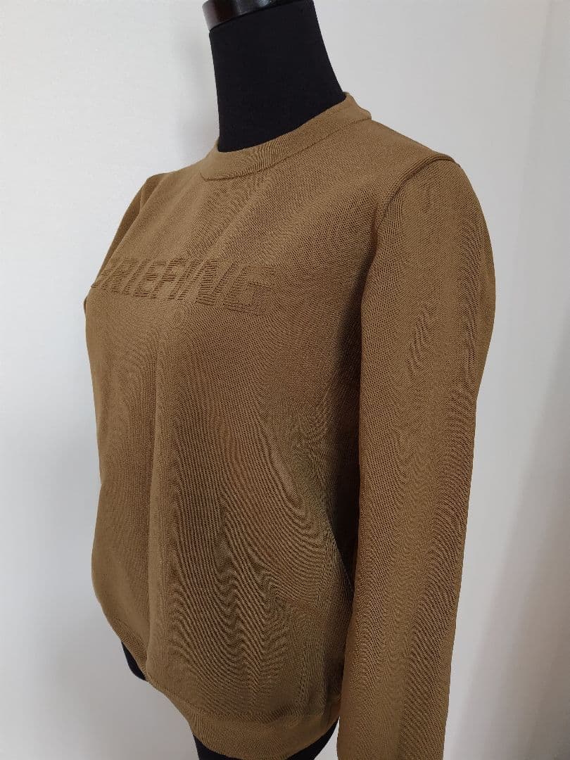 BRIEFING レディースゴルフウェア　クルーネックニット　キャメル　Mサイズ