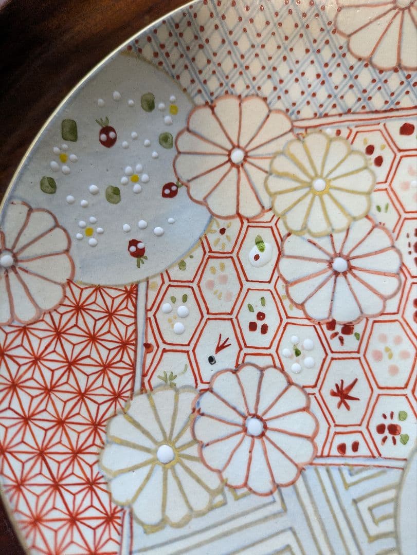 原依子さん　絵皿　中皿　18cm