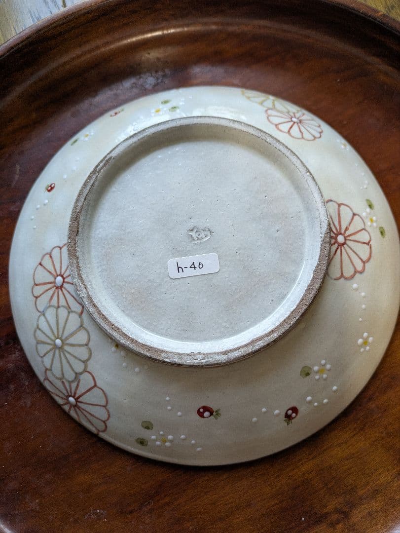 原依子さん　絵皿　中皿　18cm