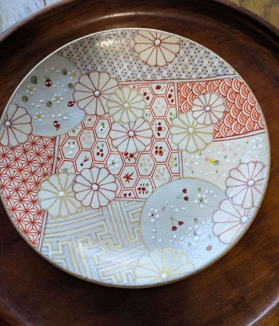 原依子さん　絵皿　中皿　18cm