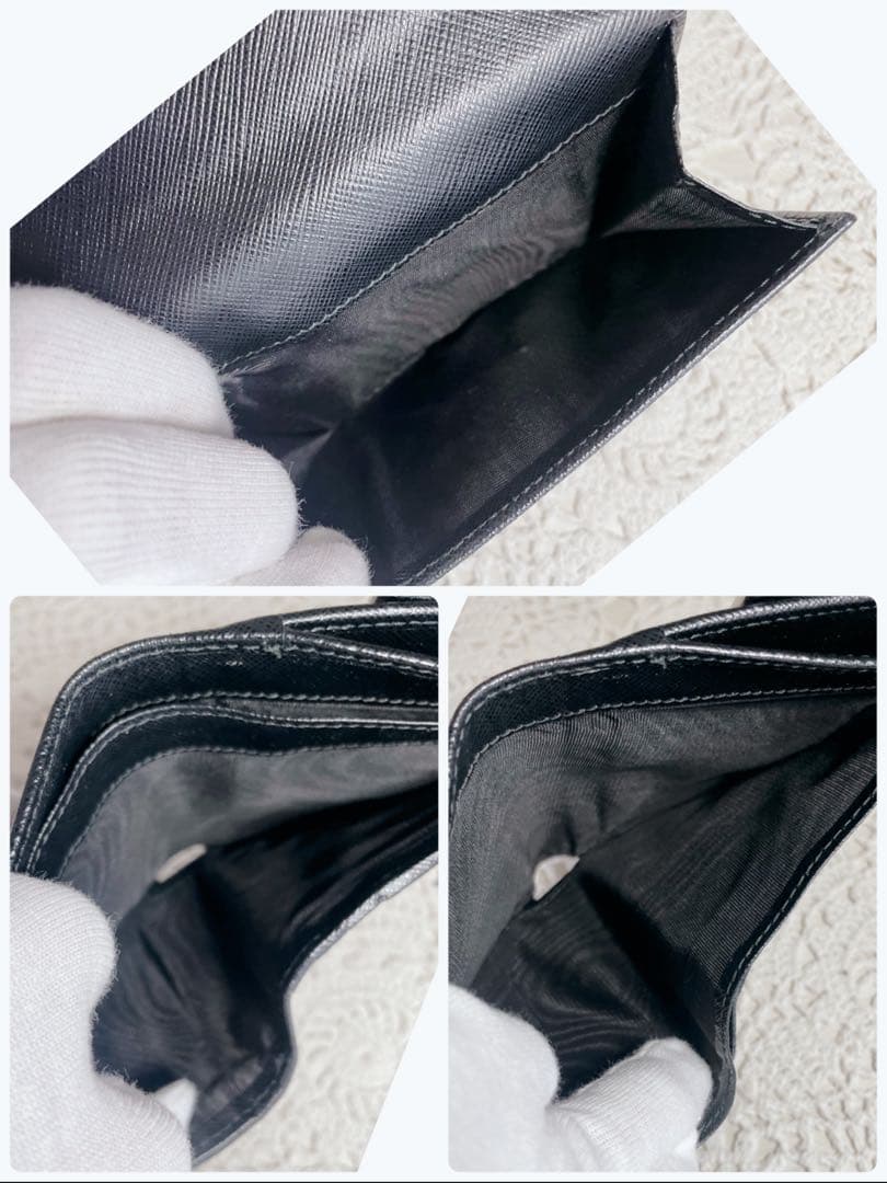 極美品　サルヴァトーレフェラガモ　二つ折り財布 ブラック