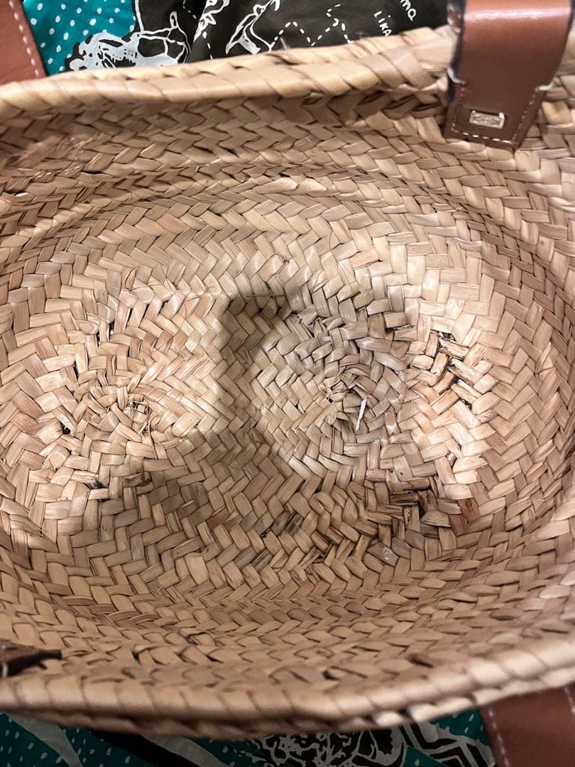 LOEWE ストロー レザー かごバッグ