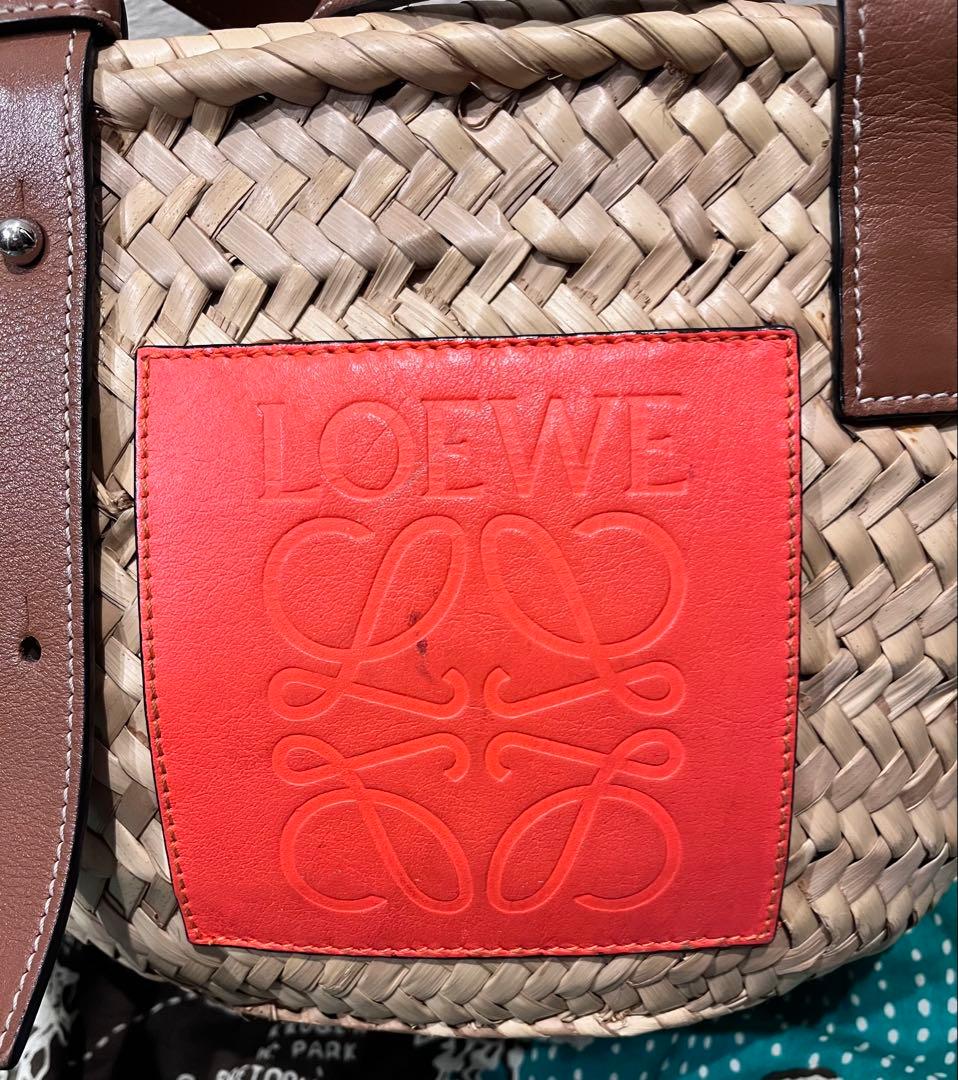 LOEWE ストロー レザー かごバッグ