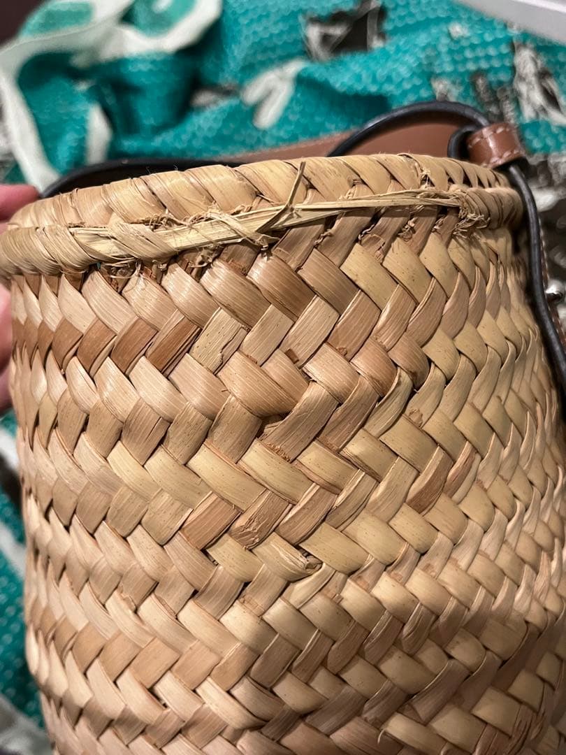 LOEWE ストロー レザー かごバッグ