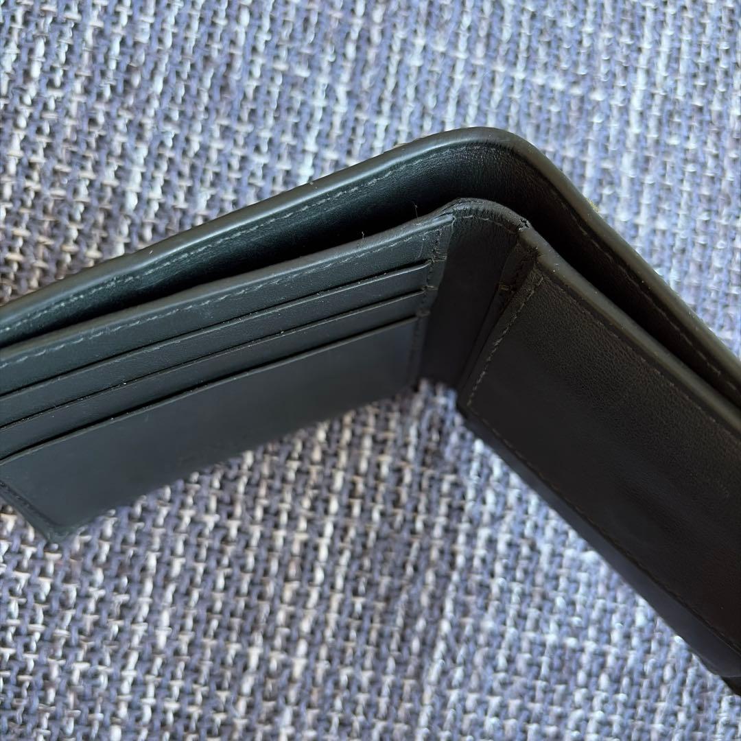 ボッテガヴェネタ イントレチャート 二つ折り財布 レザー グリーン