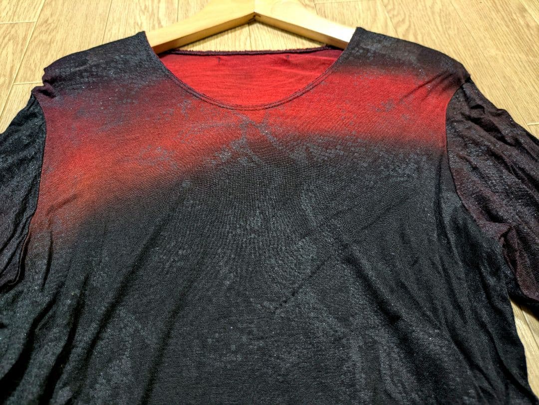 14th Addiction 長袖カットソー レッド 赤 ブラック 黒 スネーク